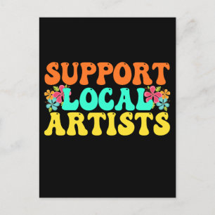 Support Local Artists For Music Lover Holiday Postcard