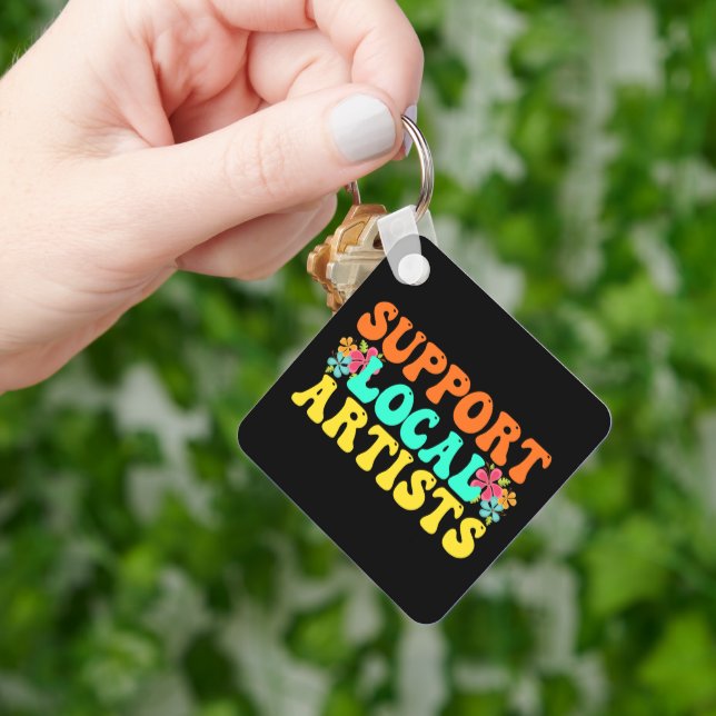 Support Local Artists For Music Lover Key Ring (Hand)