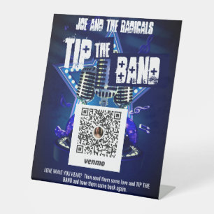 Support Local Band Venmo Pedestal Sign