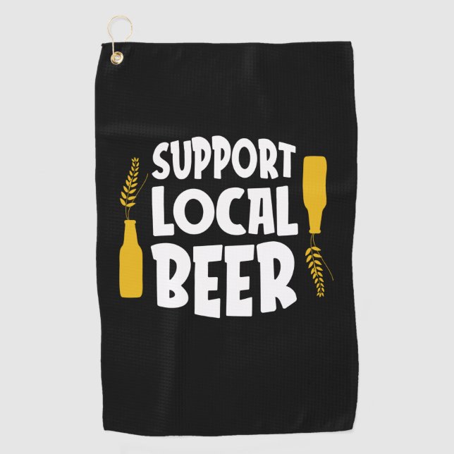 Support Local Beer Golf Towel (Front)