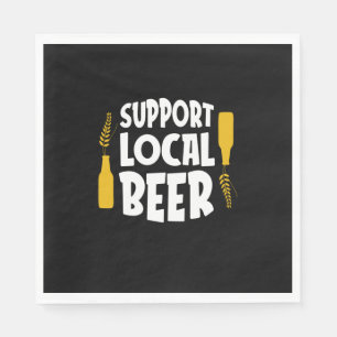 Support Local Beer Napkin