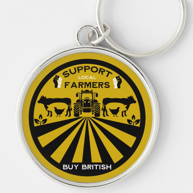 Support Local British Farm Produce Key Ring (Front)