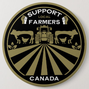 Support Local Canadian Farm Produce 6 Cm Round Badge