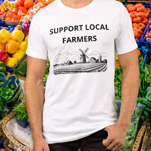 Support Local Farmers Arable Farm Windmill Farming Tri-Blend Shirt
