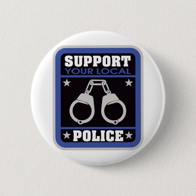 Support Local Police 6 Cm Round Badge (Front)
