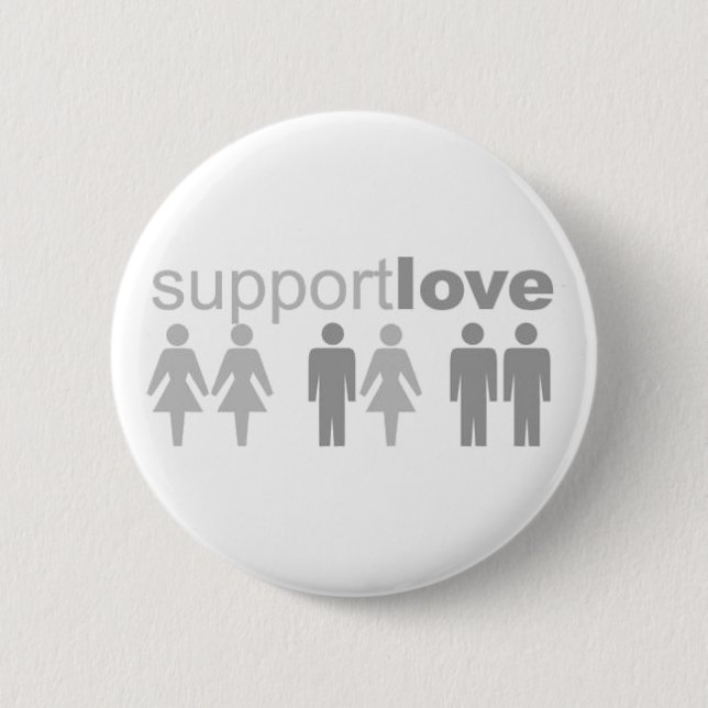 Support Love 6 Cm Round Badge (Front)