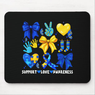 Support love awareness 321 down syndrome day men mouse mat