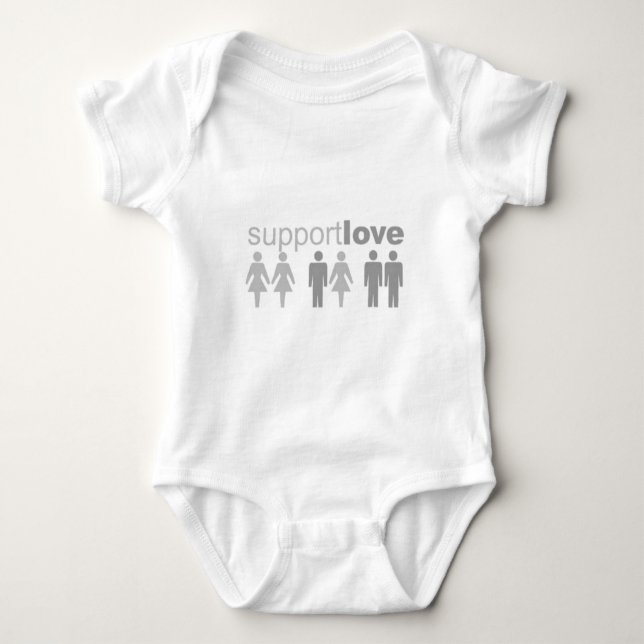 support-love baby bodysuit (Front)