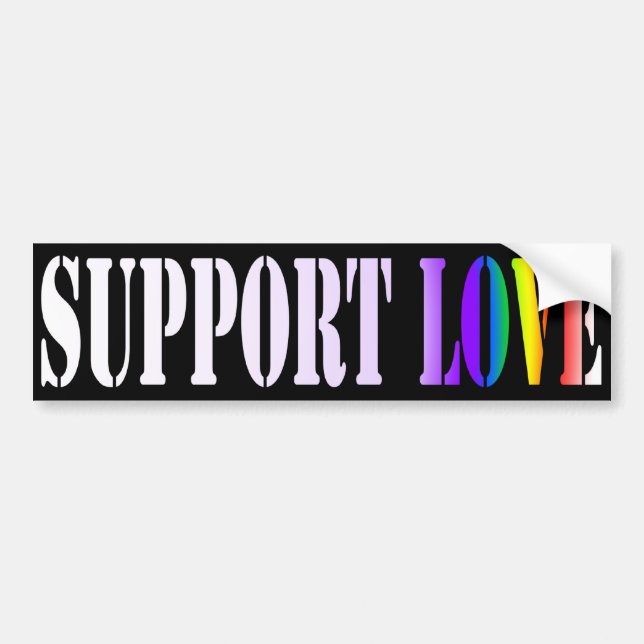 Support Love Bumper Sticker (Front)