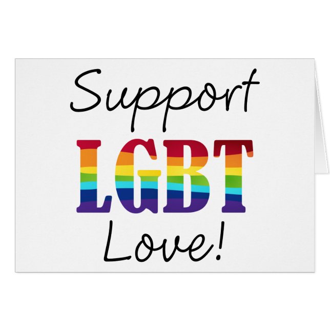 Support Love Gay Pride Tees and Gifts (Front Horizontal)