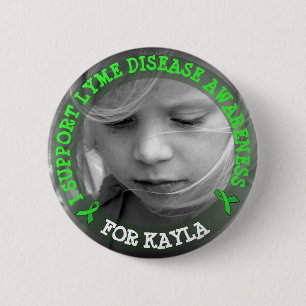 Support Lyme Disease Awareness Personalised Button