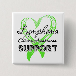 Support Lymphoma Awareness 15 Cm Square Badge