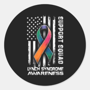 Support Lynch Syndrome Squad Awareness Smile Classic Round Sticker