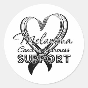 Support Melanoma Awareness Classic Round Sticker