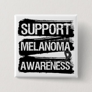 Support Melanoma Awareness Grunge 15 Cm Square Badge