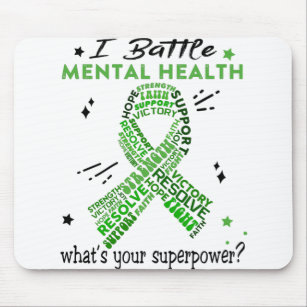 Support Mental Health Warrior Gifts Mouse Mat