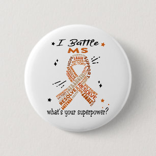 Support MS Warrior Gifts 6 Cm Round Badge