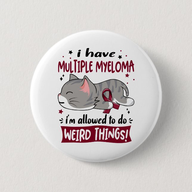 Support Multiple Myeloma Awareness Ribbon Gifts 6 Cm Round Badge (Front)