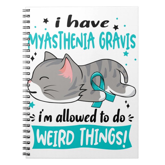 Support Myasthenia Gravis Awareness Ribbon Gifts Notebook (Front)