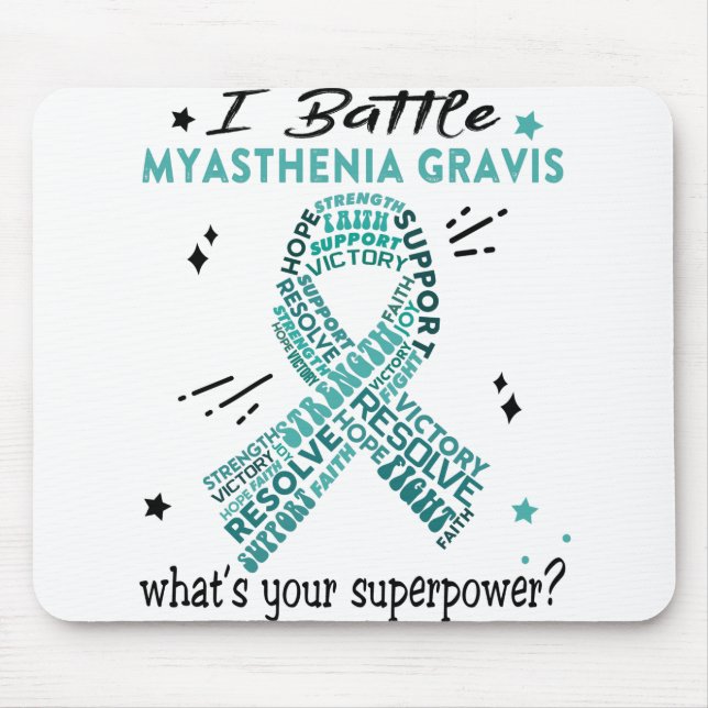 Support Myasthenia Gravis Warrior Gifts Mouse Mat (Front)
