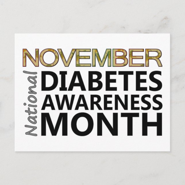Support National Diabetes Awareness Month November Postcard (Front)