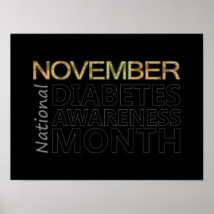 Support National Diabetes Awareness Month November Poster