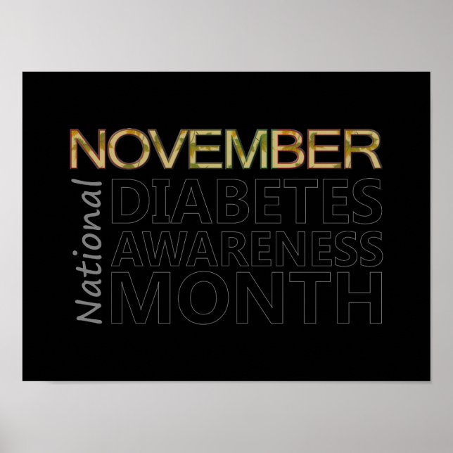 Support National Diabetes Awareness Month November Poster (Front)