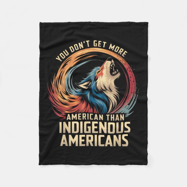 Support Native Americans Against Trump _1  Fleece Blanket (Front)
