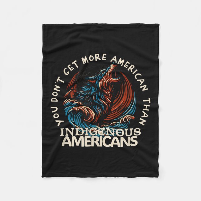Support Native Americans Against Trump  Fleece Blanket (Front)