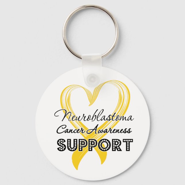 Support Neuroblastoma Cancer Awareness Key Ring (Front)