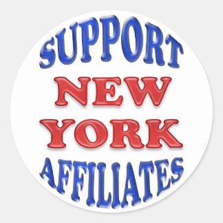 Support New York Affiliates Classic Round Sticker