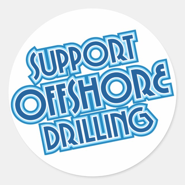 Support Offshore Drilling Classic Round Sticker (Front)