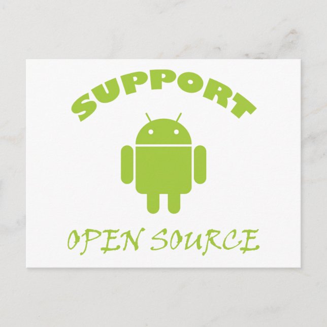 Support Open Source Robot Postcard (Front)