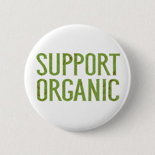 Support organic 6 cm round badge