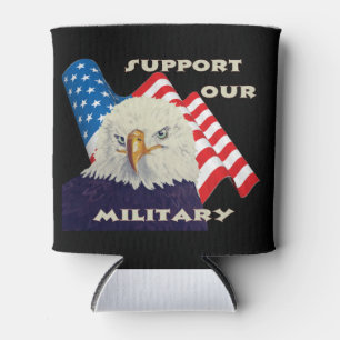 Support Our American Military Troops Veterans Can Cooler