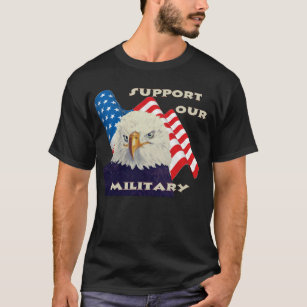 Support Our Military Troops American Flag T-Shirt