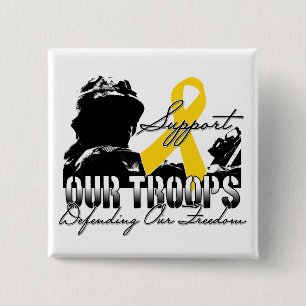 Support Our Troops 15 Cm Square Badge