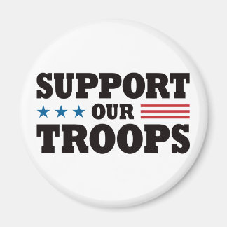 Support Our Troops - Black Magnet