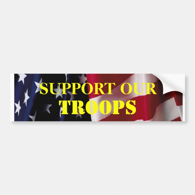 SUPPORT OUR TROOPS BUMPER STICKER (Front)