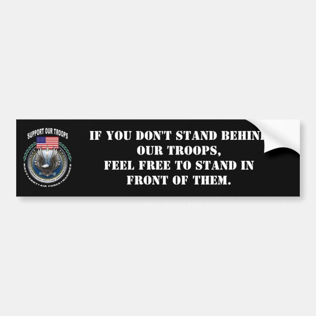 Support Our Troops Bumper Sticker (Front)