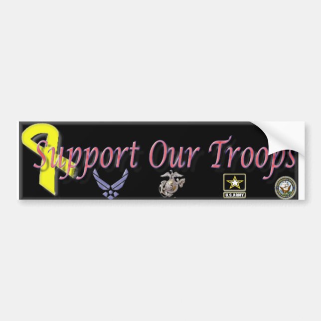 Support Our Troops Bumper Sticker (Front)