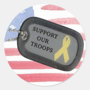 Support Our Troops Classic Round Sticker