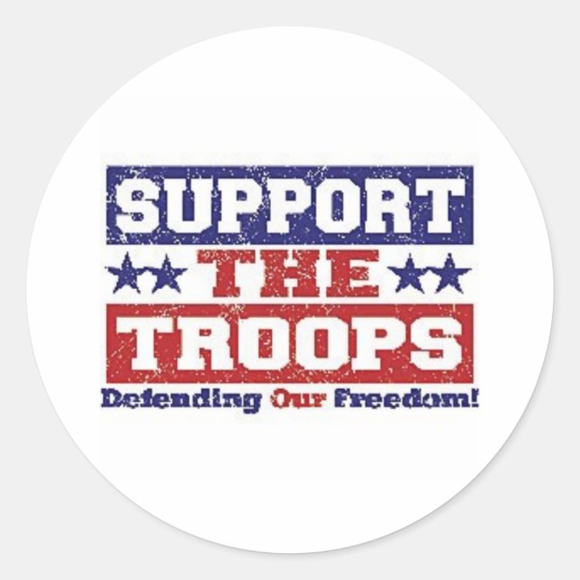 Support our Troops Classic Round Sticker (Front)