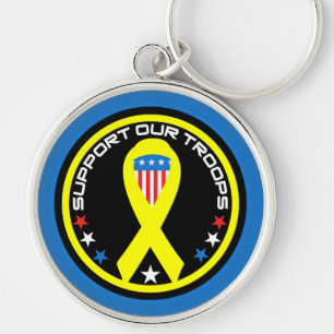 Support Our Troops Patriotic Key Ring