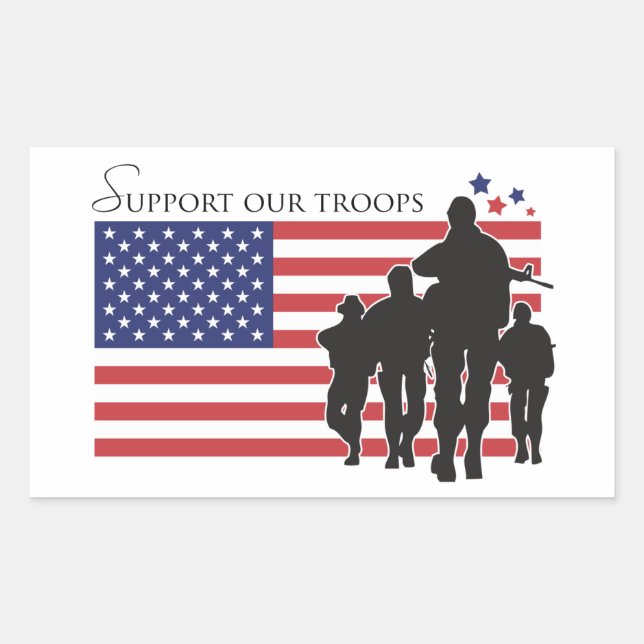 Support Our Troops Rectangular Sticker (Front)