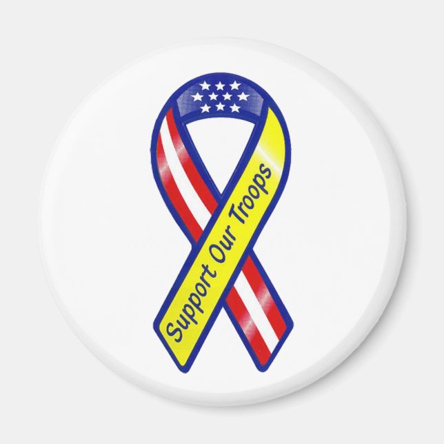 Support Our Troops Ribbon Magnet (Front)