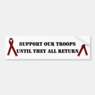 Support Our Troops (Stars Ribbon) Bumper Sticker