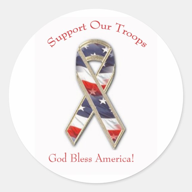 Support our troops Stickers (Front)