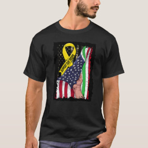 Support Our Troops Thin Green Line Veteran RED Fri T-Shirt