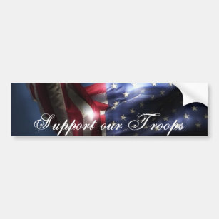Support our Troops-U.S.A. Flag Bumper Sticker